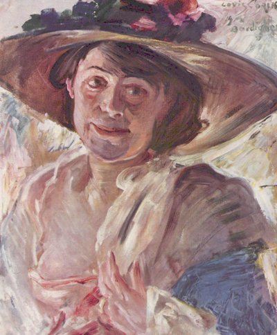 Femme au chapeau de roses - Lovis Corinth